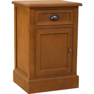 Table de chevet en bois classique avec tiroir et porte RECOLLECTION