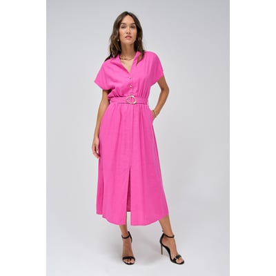 ROBE CHEMISIER AVEC MÉLANGE DE LIN SALSA JEANS