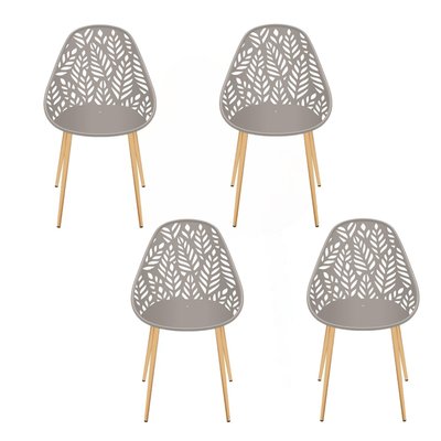 Lot de 4 chaises d'extérieur Calvi en polypropylène THE HOME DECO FACTORY