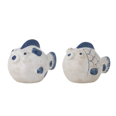 Salière poivrière poissons grès  FUGU set de 2 BLOOMINGVILLE