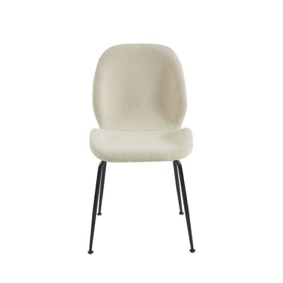 Lot de 2 chaises en tissu bouclette et métal- RAY DRAWER