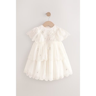 Robe brodée à manches courtes en mesh NEXT