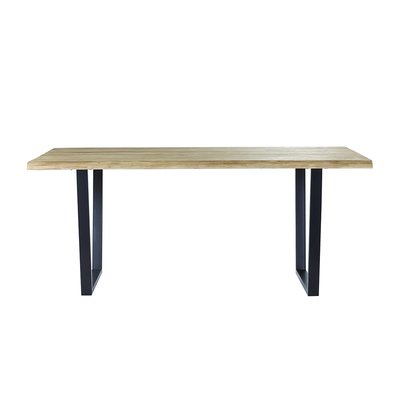 Table en bois de teck recyclé et métal 8 pers.  JUNE BERAH GETAH