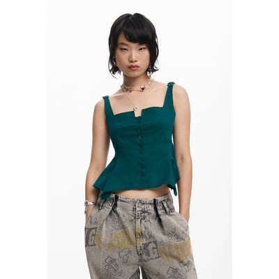 Blouse à Bretelles Fines La Redoute - Taille 40 - Multicouleur - Occasion Très Bon État