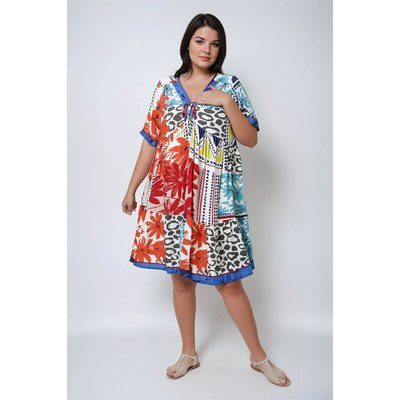 Robe mi-longue en fibranne imprimée JEAN-MARC PHILIPPE