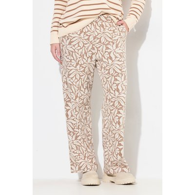 Pantalon tricot rose, jambe large ULLA POPKEN