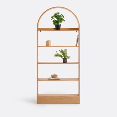 Librería de arco, chapa de roble, poca profundidad, MATHÉO LA REDOUTE INTERIEURS