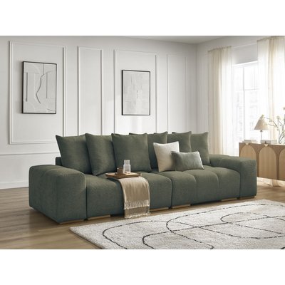 Canapé droit convertible 3 places en tissu bouclette, ANAKIN BOBOCHIC
