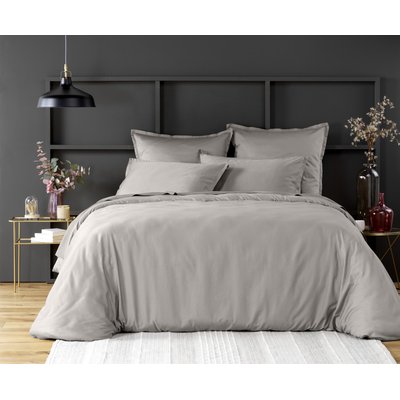 Housse de couette satin de coton lavé unie BATON ROUGE