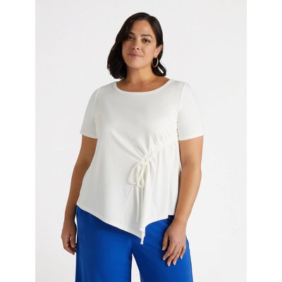 T-shirt avec cordon de serrage sur le devant créant des fronces FIORELLA RUBINO