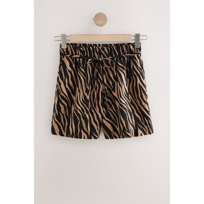 Short en lin mélangé noué à la taille NEXT