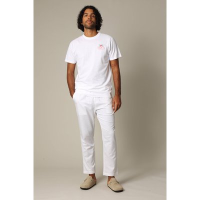 Pantalon en coton et lin avec taille élastiquée et cordon GLADES DEELUXE