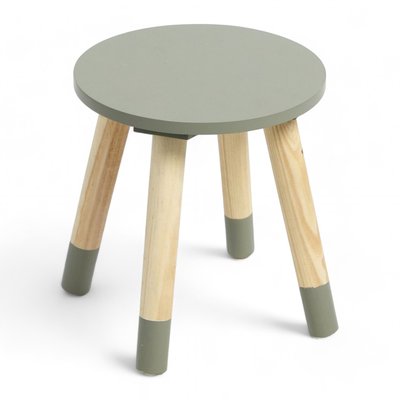 Tabouret rond en bois LE ROI DE LA JUNGLE TODAY