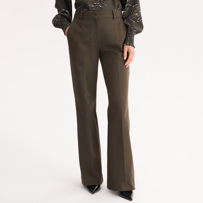 Pantalon forme bootcut, coton stretch ANNE WEYBURN