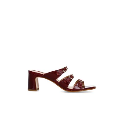 Sandales à talon en cuir avec boucles SACHA