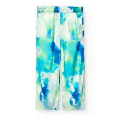 Pantalon en satin imprimé BOBOLI