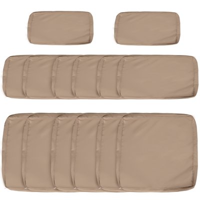 Lot de 14 housses rechange coussins salon de jardin polyester OUTSUNNY