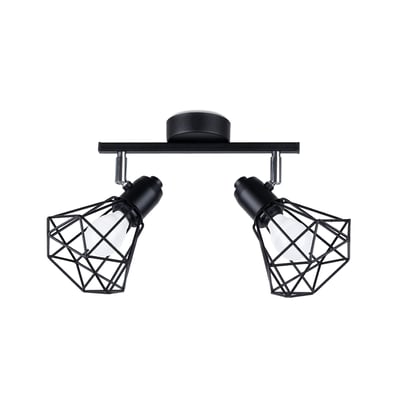 Plafonnier Acier Noir E14 2 Artemis EDEN
