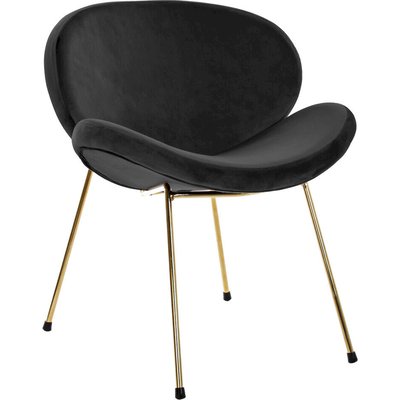 Fauteuil velours  et pieds dorés style chic contemporain RECOLLECTION