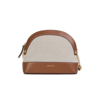 Sac à bandoulière toile et cuir JULIET TOILE NAT & NIN