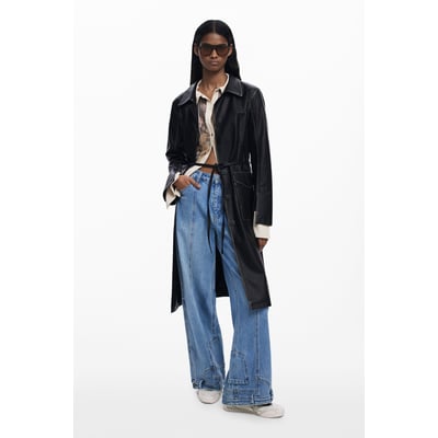 Veste longue effet cuir DESIGUAL