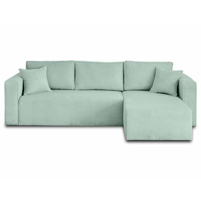 Canapé d'Angle Convertible en Velours texturé 4 places - TOPAZE LISA DESIGN