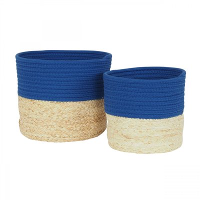 Cache-pots en coton 25cm lot de 2 LIGNE DECO