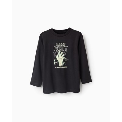 T-shirt 100% coton, brille dans l'obscurité HALLOWEEN ZIPPY