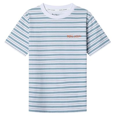 T-Shirt À Rayures Avec Logo PEPE JEANS