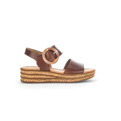 Sandales en cuir à talon compensé GABOR