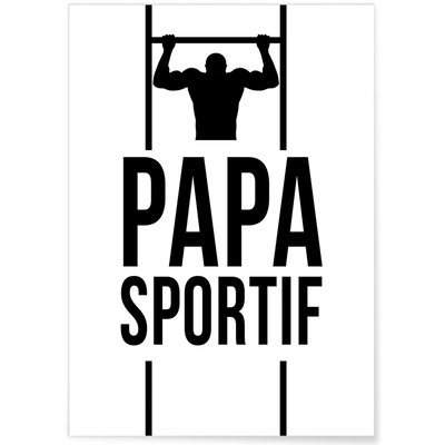 Affiche 'Papa sportif' L'AFFICHERIE
