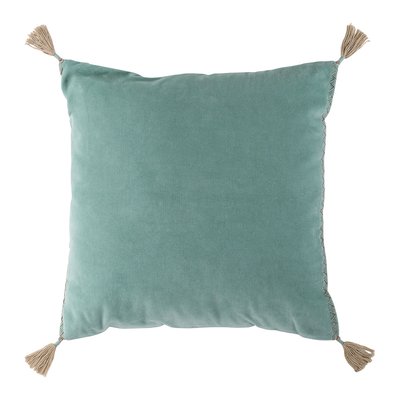 Housse de coussin MATTEO en velours de coton BLANC D’IVOIRE