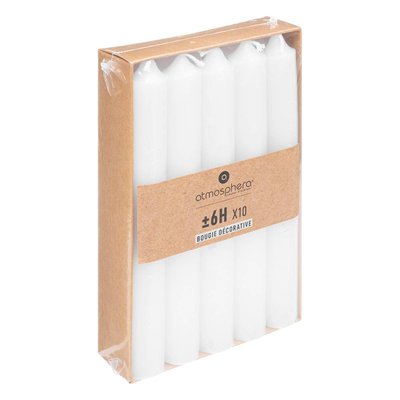 Lot de 10 bougies bâtons ATMOSPHERA