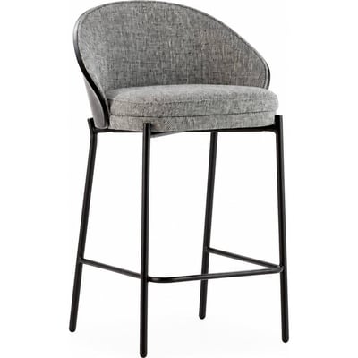 Tabouret haut en métal et frêne RECOLLECTION