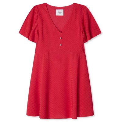 Robe Patineuse Courte À Col En V PEPE JEANS