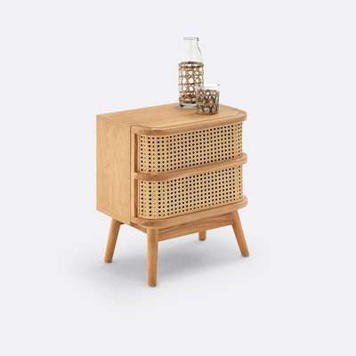Nachttisch Laora mit 1 Rattanschublade LA REDOUTE INTERIEURS