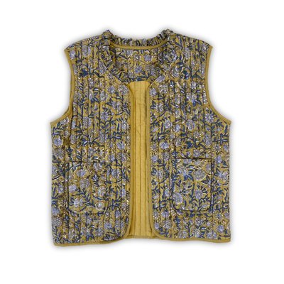 Gilet sans manches matelassé imprimé LUZIA BINDI ATELIER