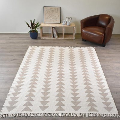 Tapis kilim reversible en coton motif scandinave BE UN AMOUR DE TAPIS