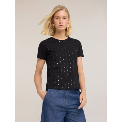 T-shirt avec broderie de paillettes MOTIVI