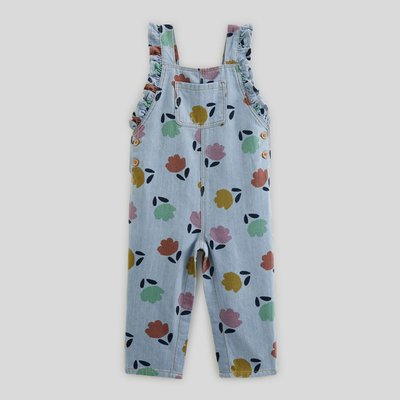 Salopette longue imprimée en denim BOUT'CHOU