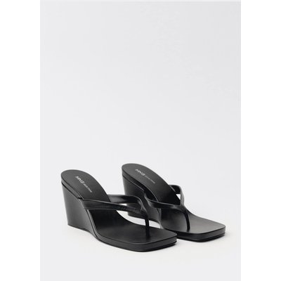 Sandales compensées cuir MANGO