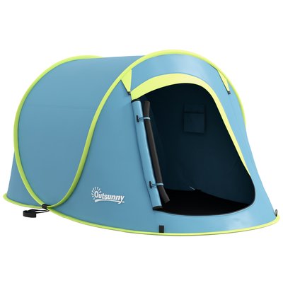 Tente de camping automatique pop-up 2-3 pers. étanchéité 2000 mm sac OUTSUNNY
