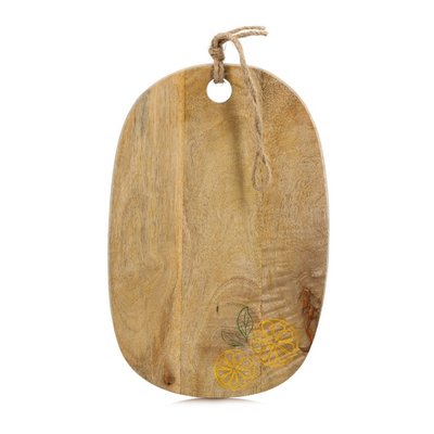 Planche à découper ovale bois de manguier  Lemon ZELLER PRESENT