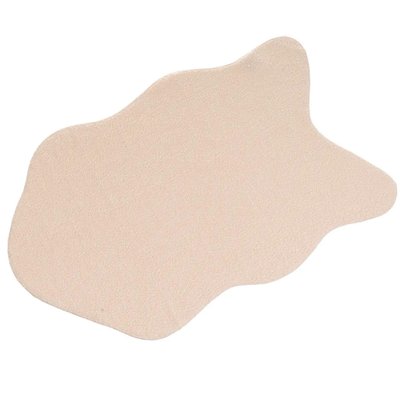 Tapis descente de lit sherpa suédine bouclé beige 60x90cm WADIGA