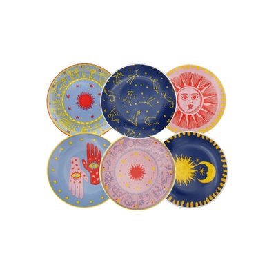 Lot de 6 petites assiettes, CONSTELLA ARTIME