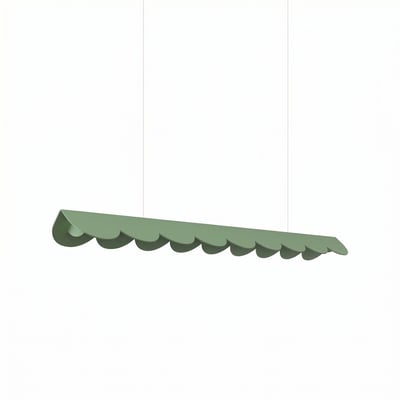 Suspension Aluminium Sauge LED 1 Biscuit EDEN