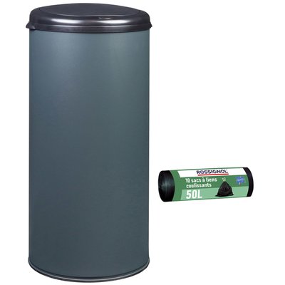 Poubelle de cuisine touch 45L et 10 sacs poubelle 50L - HANDTOUCH ROSSIGNOL