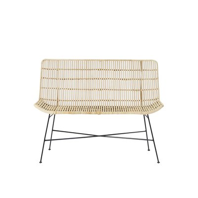 Banquette en rotin et pieds en métal  BOHEMA BERAH GETAH