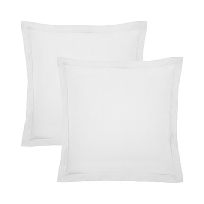 Lot de 2 taies percale de coton 90 fils OLANA GARNIER-THIEBAUT