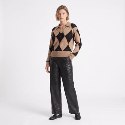 Pull femme à jacquard en mohair FLELINE ARTLOVE
